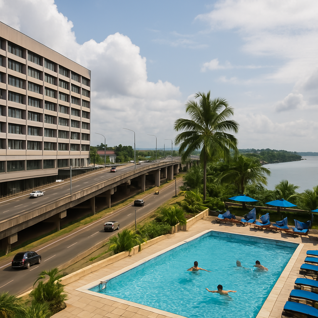 Vue satellite du Gabon